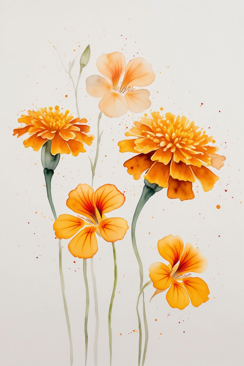 Floral Harmony – 5 Fine Art Prints