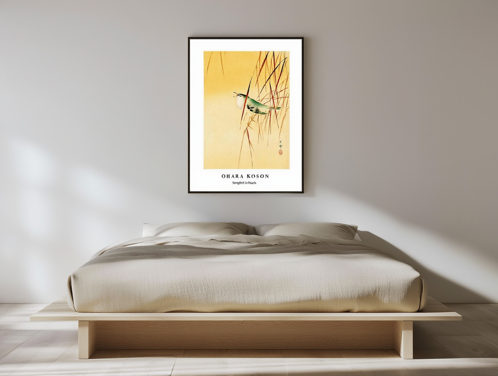 Ohara Koson - Songbird in Reeds Poster