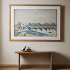 Moseley Weir, Hampton Court – Alfred Sisley Poster | Impressionist Landscape Art Print - Hakyarts