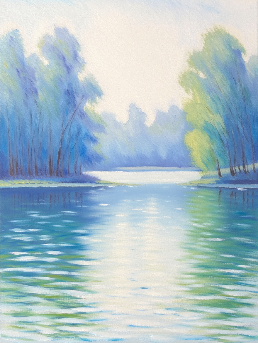 Monet Morning Light – Impressionist Landscape Print