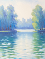 Monet Morning Light – Impressionist Landscape Print - Hakyarts