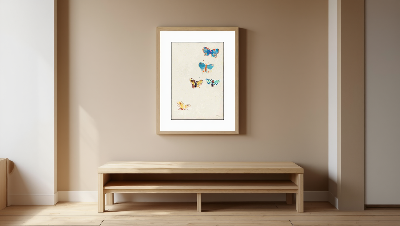 Odilon Redon - Five Butterflies