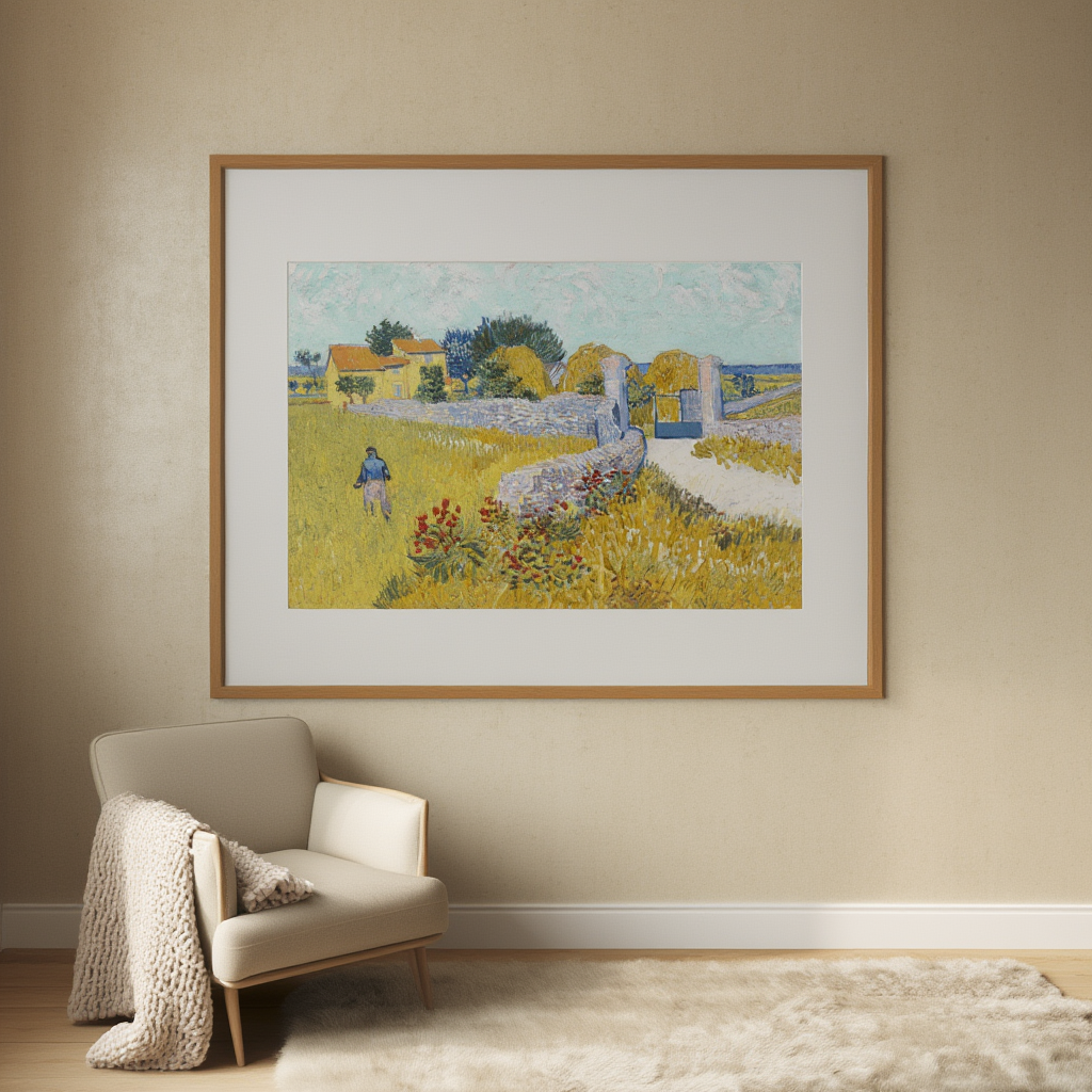 Farmhouse in Provence – Vincent van Gogh Poster | Post-Impressionist Rural & Landscape Art Print