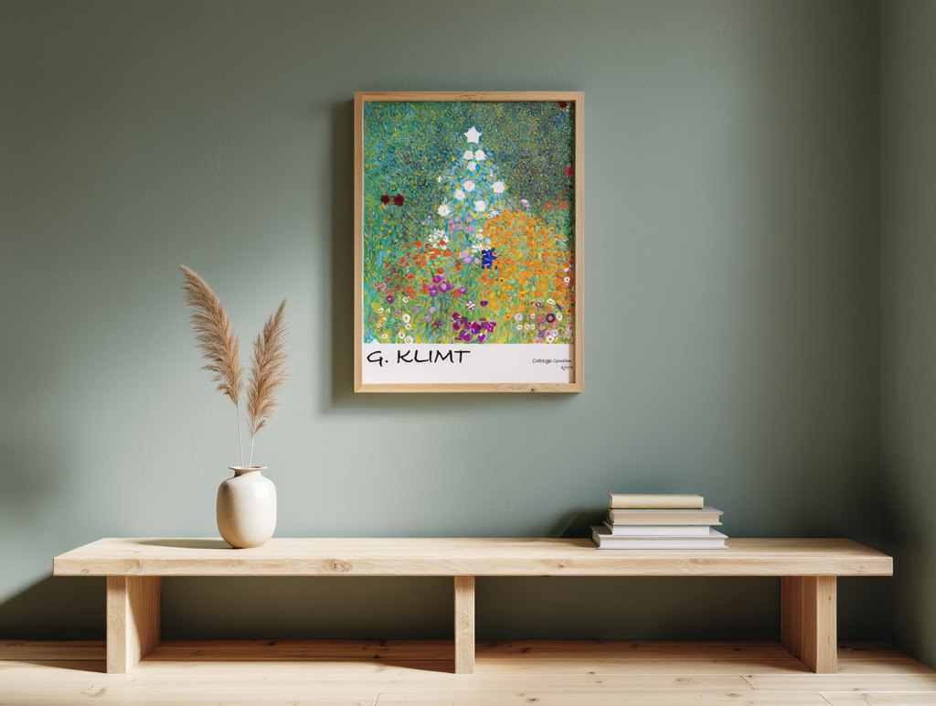 Gustav Klimt – Cottage Garden Print (1910) – Iconic Symbolist Art Poster