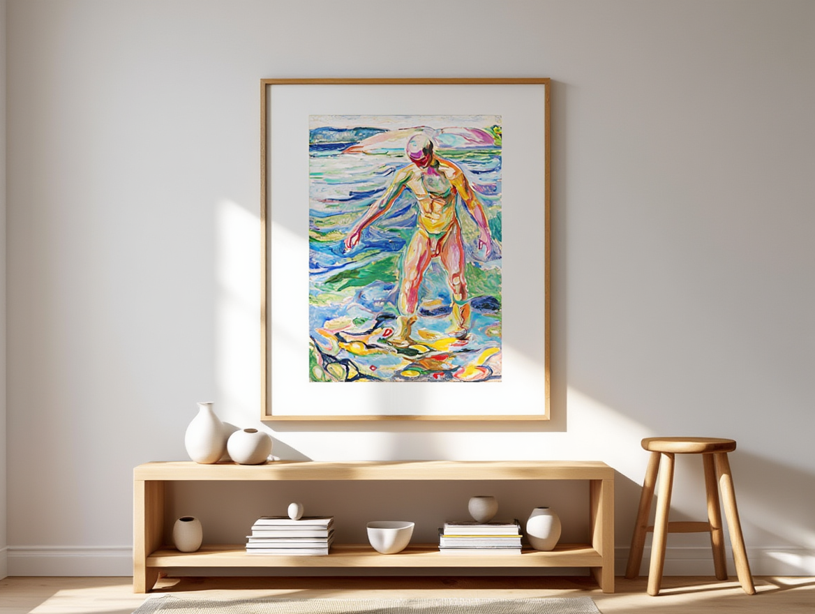 Edvard Munch - Bathing Man Poster