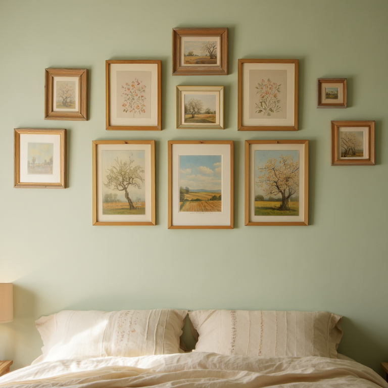 Neutral Floral Gallery Wall – Office Set of 9