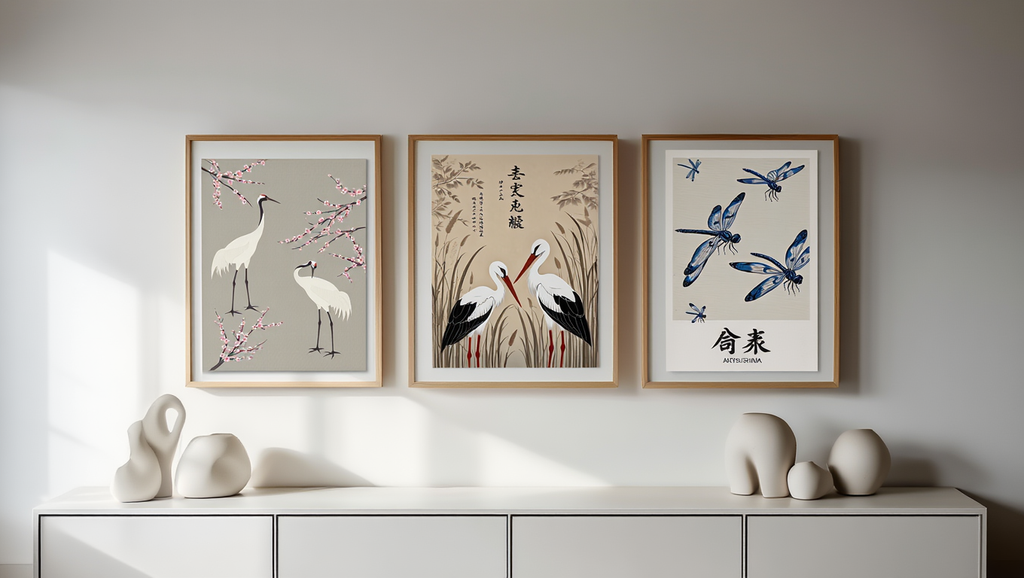 Kamisaka Sekka – Moonlit Water Garden | 3 Prints Mix & Match