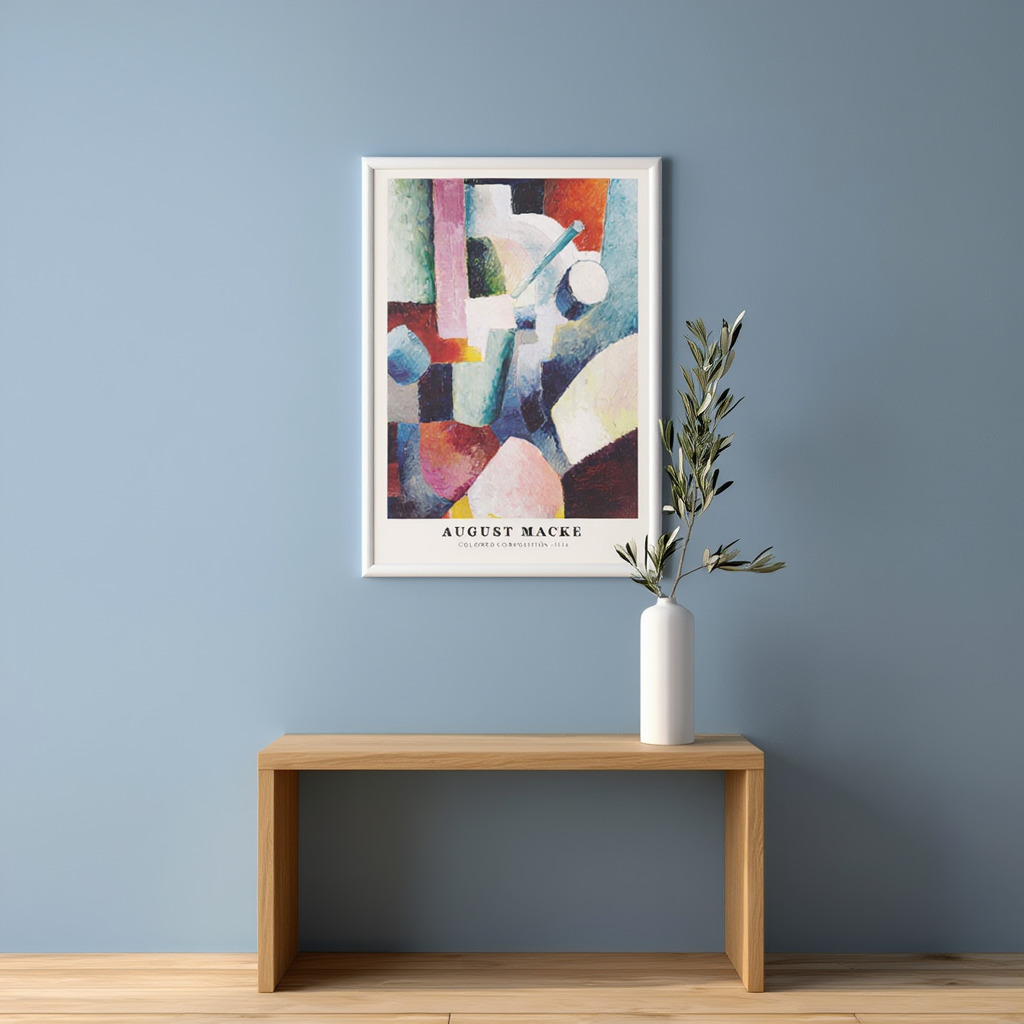 August Macke – Colored Composition - Vibrant Expressionist Art Print