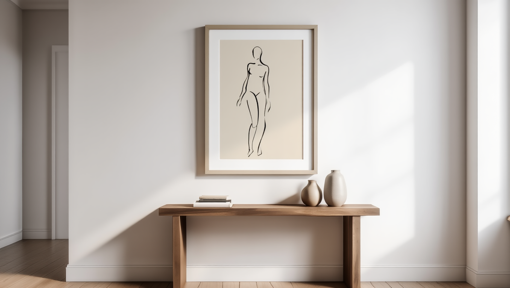 Line Art Feminine Woman Body – Minimalist Wall Art Poster