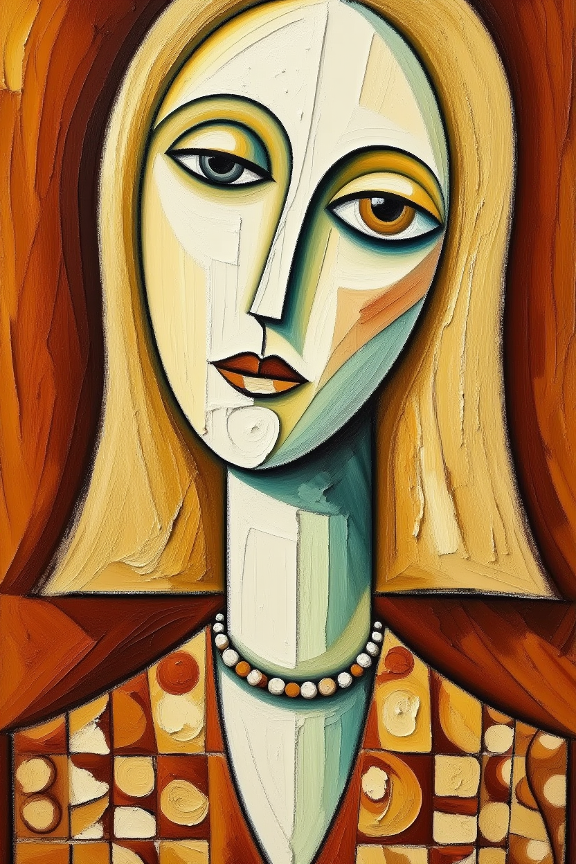 Modigliani Silhouettes – Expressionist Portrait Print