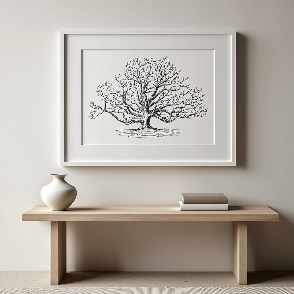 Trees – Minimalist Line Art Poster