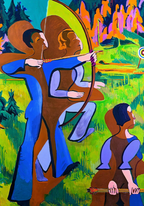 Archers – Ernst Ludwig Kirchner Poster | Expressionist Figurative & Action Art Print - Hakyarts