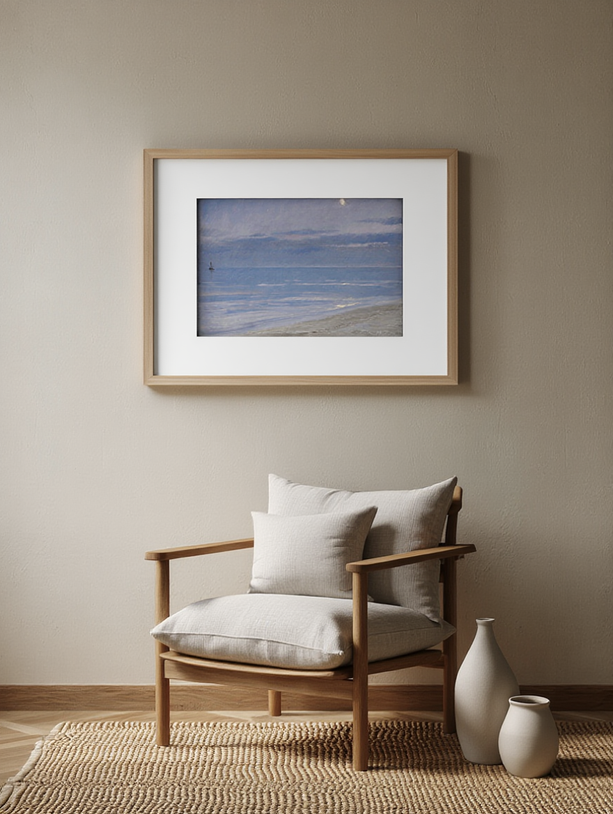 Peder Severin Krøyer – Skagen Beach in Moonlight | Scandinavian Coastal Art Print | Nordic Landscape Wall Art