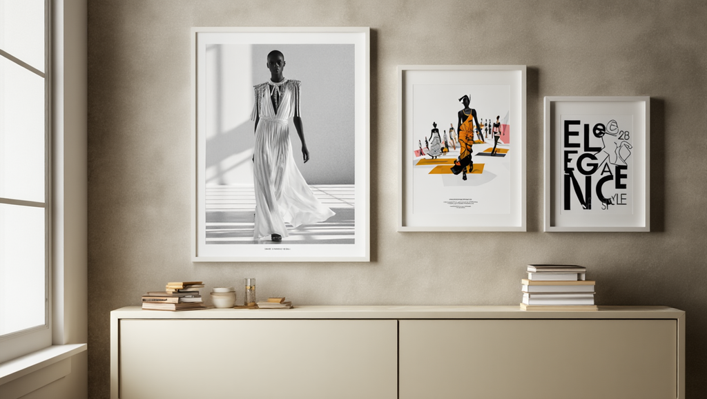 Luxury Fashion Art – 3-Piece Set with White Frames