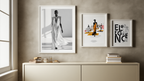 Luxury Fashion Art – 3-Piece Set with White Frames - Hakyarts