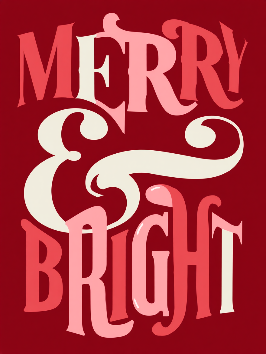 Merry & Bright – Christmas Poster