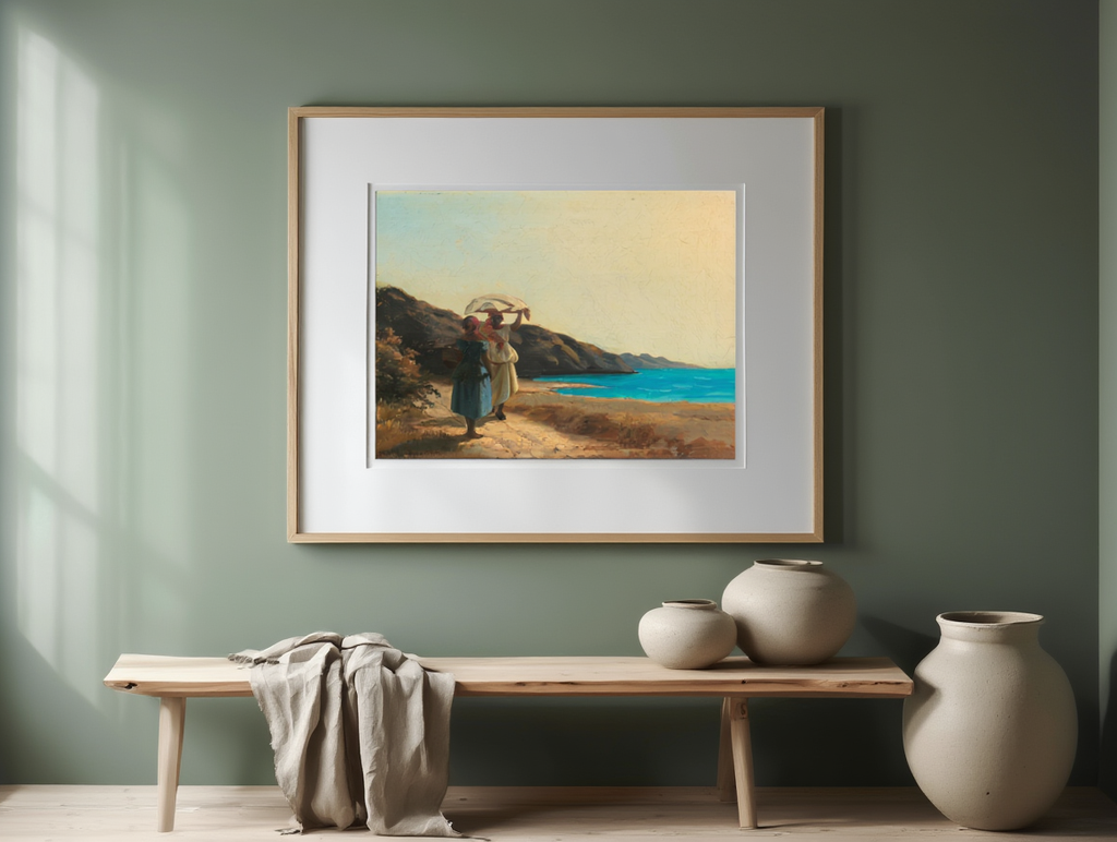 Camille Pissarro - Two Women Chatting by the Sea, St Thomas