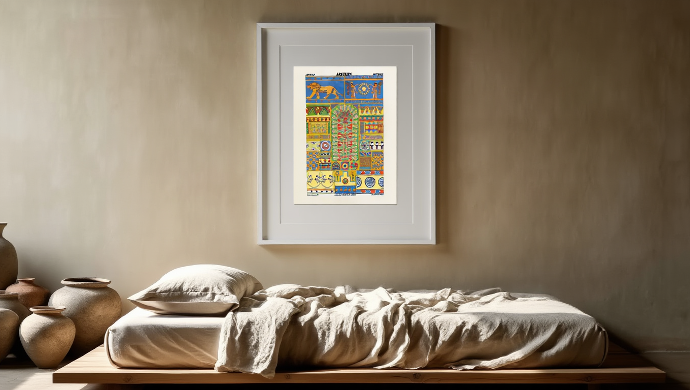 Auguste Racinet – Assyrien Print – XVI Century Vintage Historical Art Poster