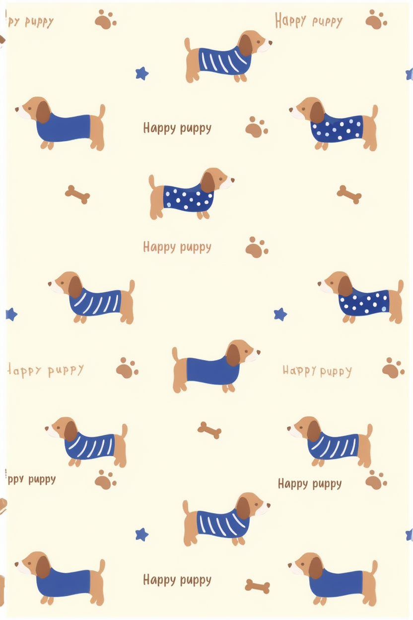Playful Paws — Dog Illustration Print