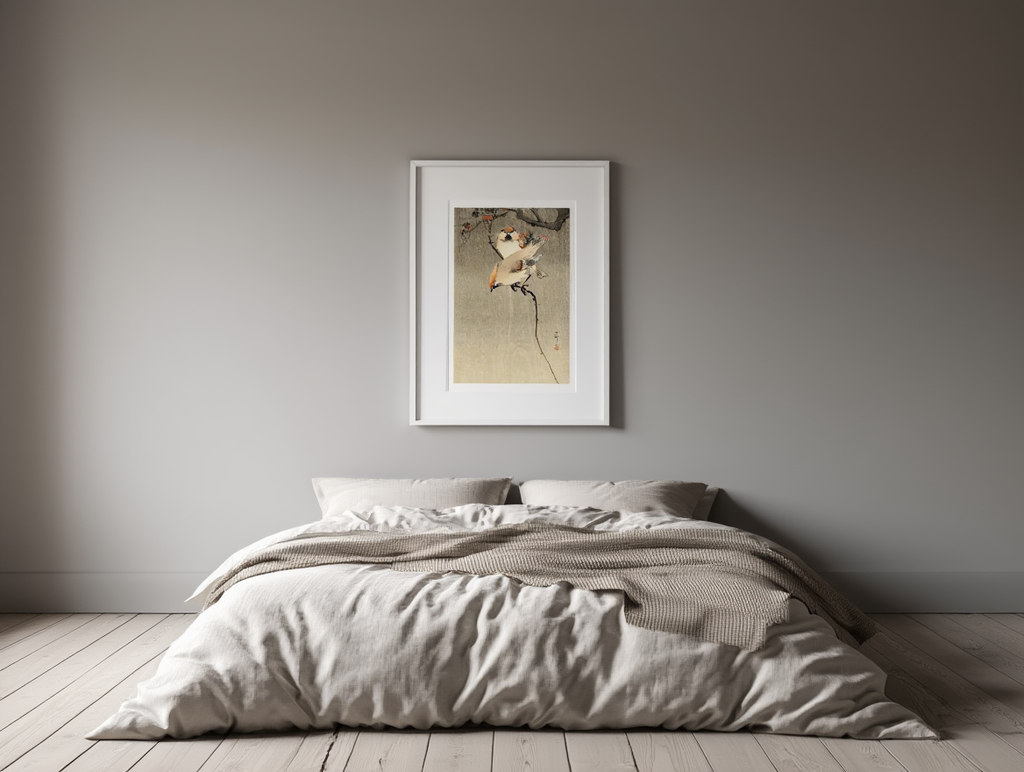 Ohara Koson - Starlings and Cherry Tree Poster