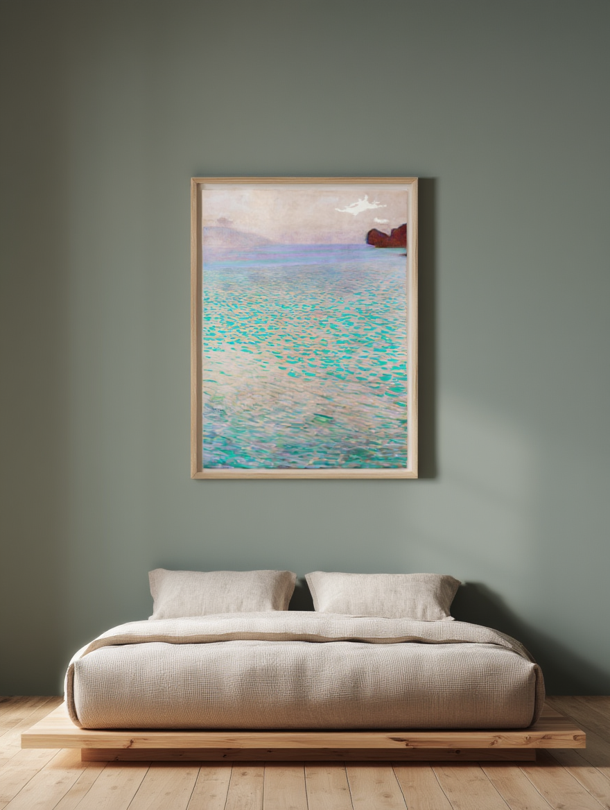 Gustav Klimt – On Lake Attersee Print (1900) – Iconic Symbolist Art Poster