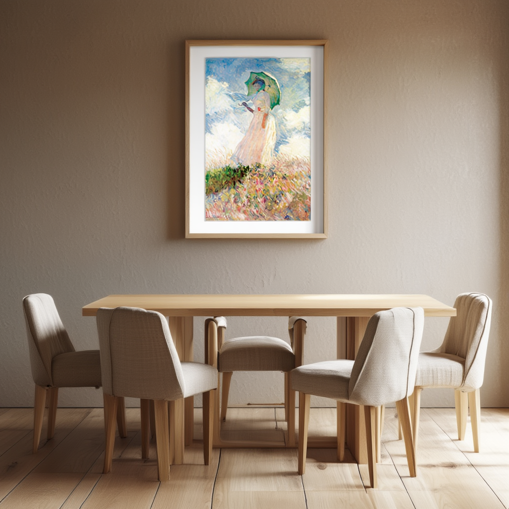 Claude Monet – Femme à l'ombrelle tournée vers la gauche | Classic Impressionist Art Print