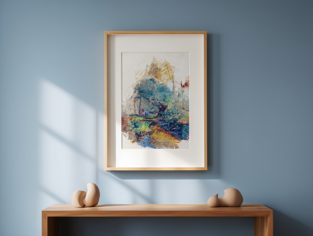 Children by a Mountain Creek