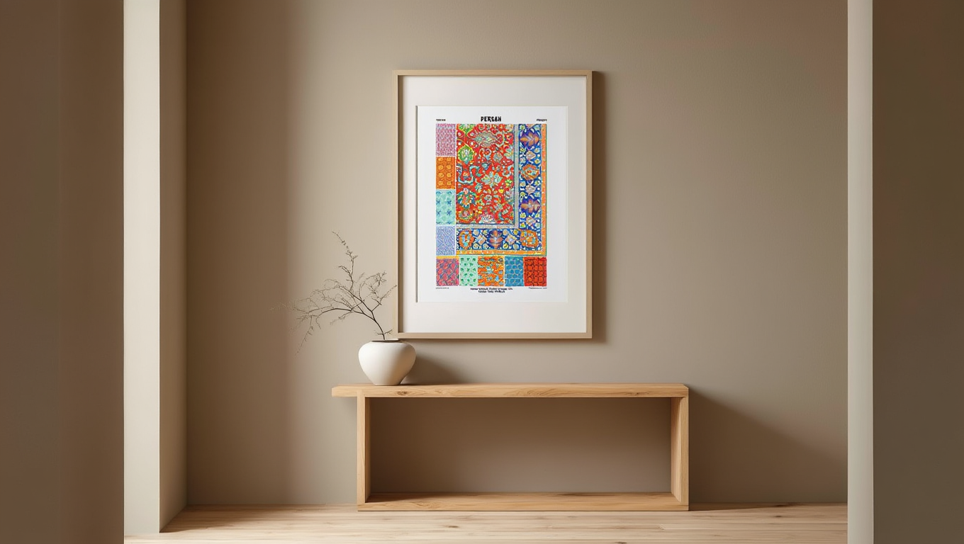 Auguste Racinet – Persan 4 Print – Vintage Historical Art Poster