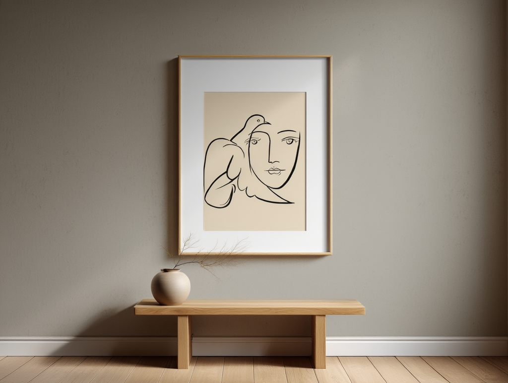 Woman with Dove – Pablo Picasso (1955) | Modern Art Print
