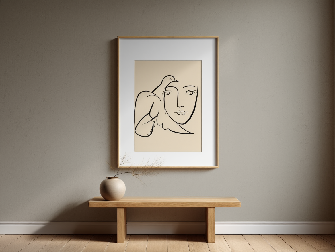 Woman with Dove – Pablo Picasso (1955) | Modern Art Print