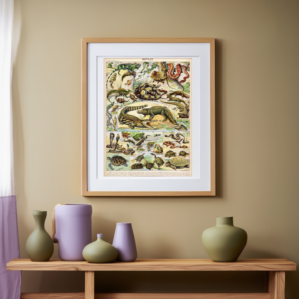 Adolphe Millot - Reptiles Poster