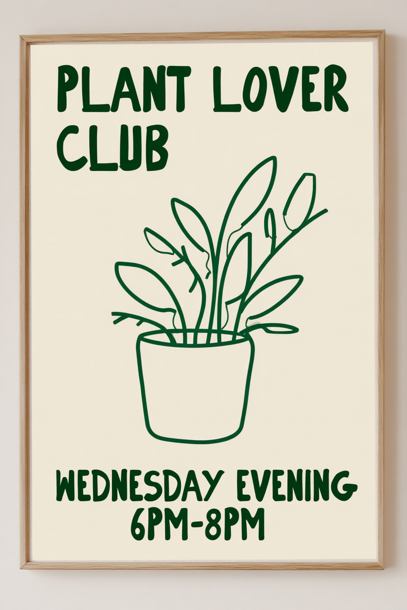 4 Prints – Pasta, Pizza, Chocolate & Plant Lover Wall Art Collection