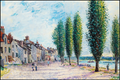 La Seine à Bougival – Alfred Sisley Poster | Impressionist River Landscape Art Print - Hakyarts