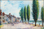 La Seine à Bougival – Alfred Sisley Poster | Impressionist River Landscape Art Print - Hakyarts