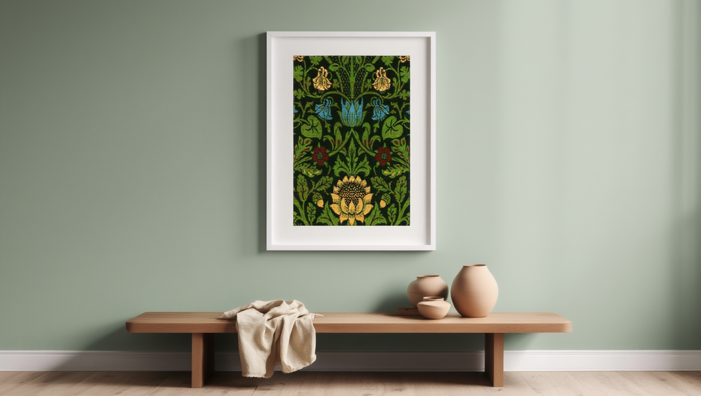 Violet and Columbine – William Morris (1883) | Botanical Decorative Art Print