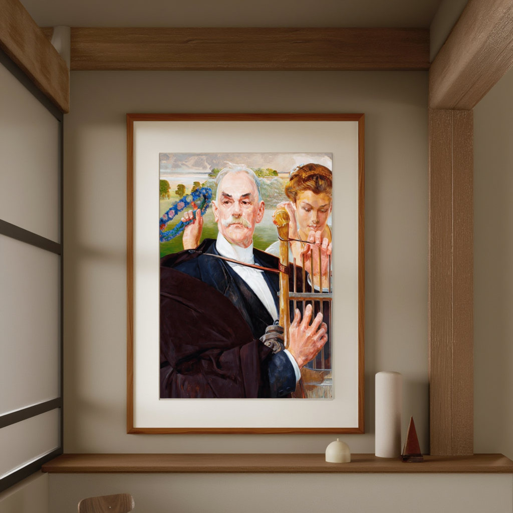Portrait of Władysław Żeleński by Jacek Malczewski – Symbolist Figurative Art Print - Hakyarts