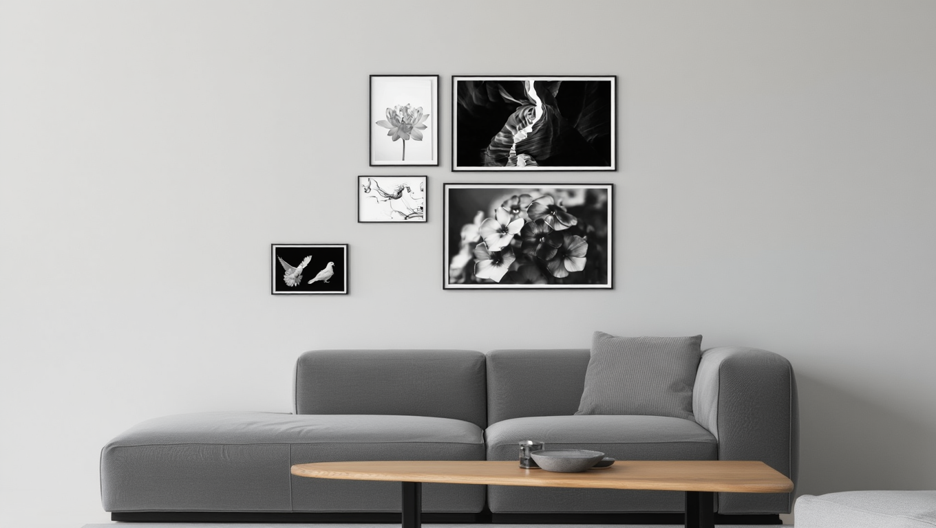 Wander & Bloom: 5 Black & White Travel and Floral Prints