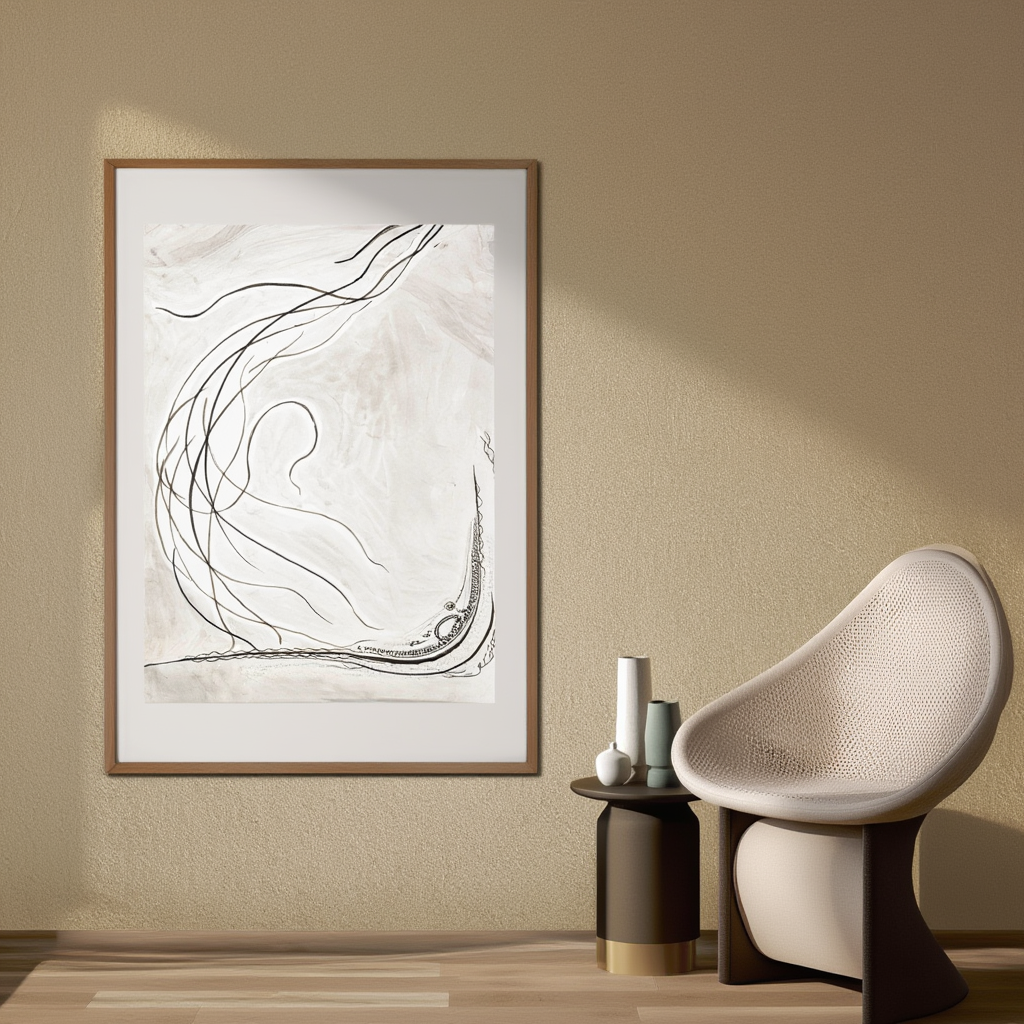 Dance Abstraction; Isadora Duncan (or “Rhythmic Line”) – Abraham Walkowitz (1920) | Modernist Dance Art Print