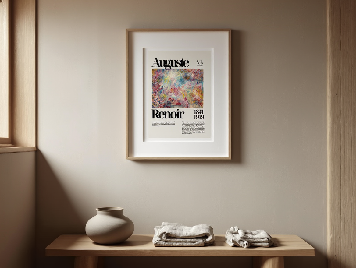 Vintage Auguste Renoir Art Exhibition Poster – Classic Museum Print