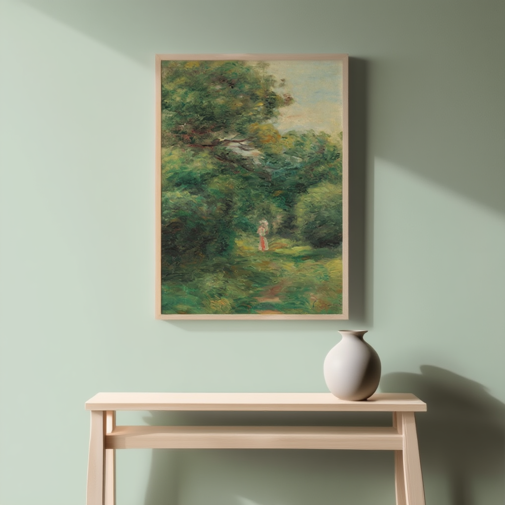 Auguste Renoir - Allée Dans Un Bois, Femme Avec Enfant Dans Les Bras