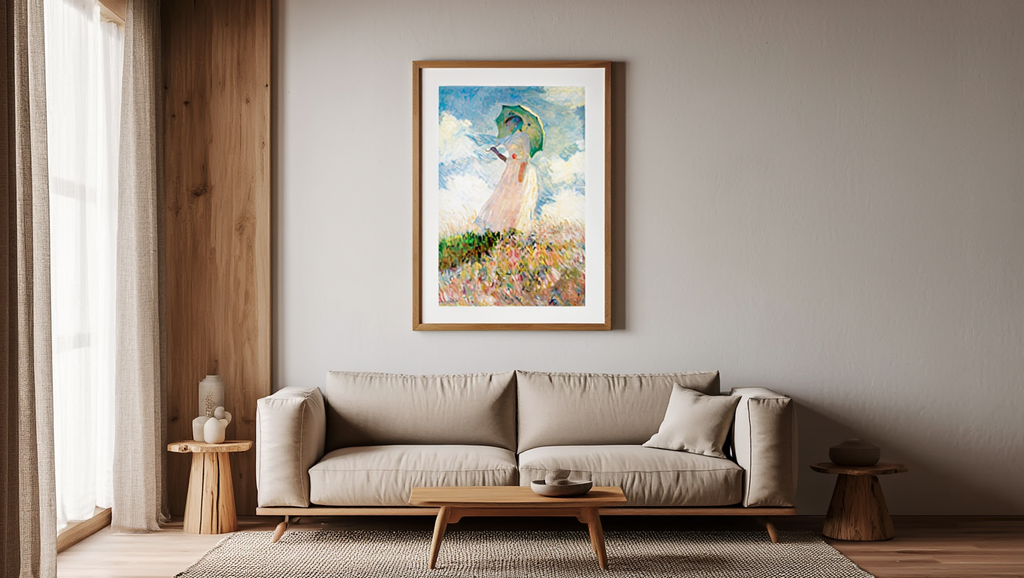 Claude Monet – Femme à l'ombrelle tournée vers la gauche | Classic Impressionist Art Print