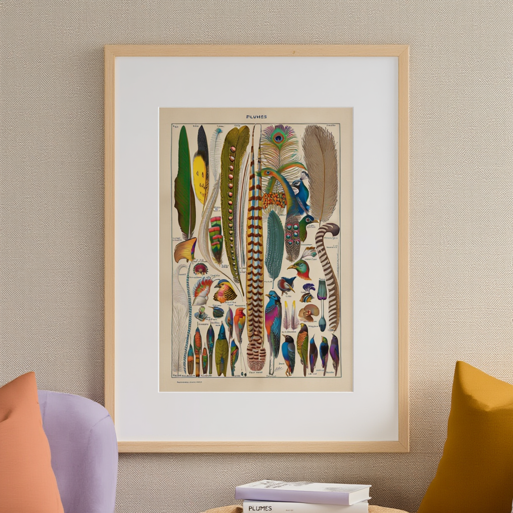 Adolphe Millot - Plumes Poster