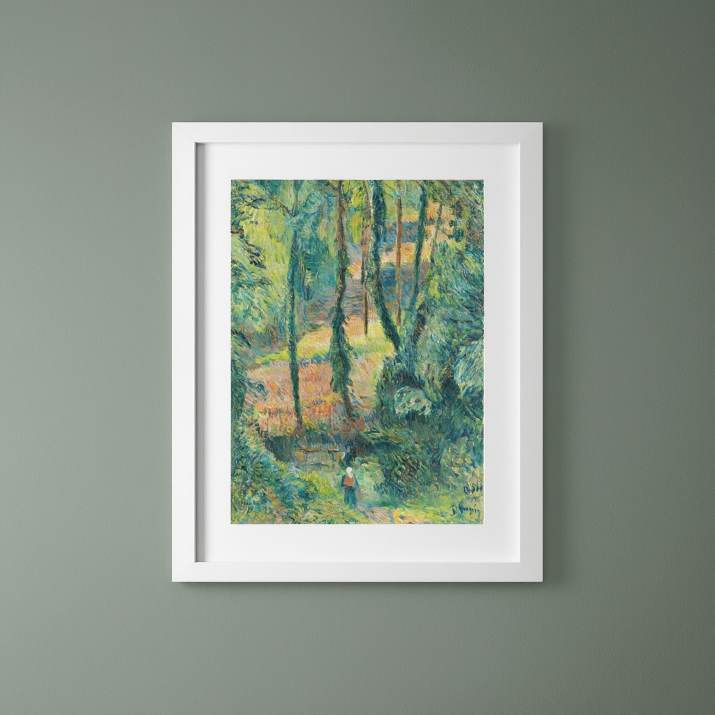 Paul Gauguin - Chemin Creux Dans Une Pente Boisée
