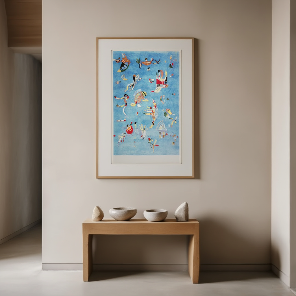 Wassily Kandinsky – Sky Blue, 1940 – Abstract Modernist Art Print | Geometric Wall Decor - Hakyarts