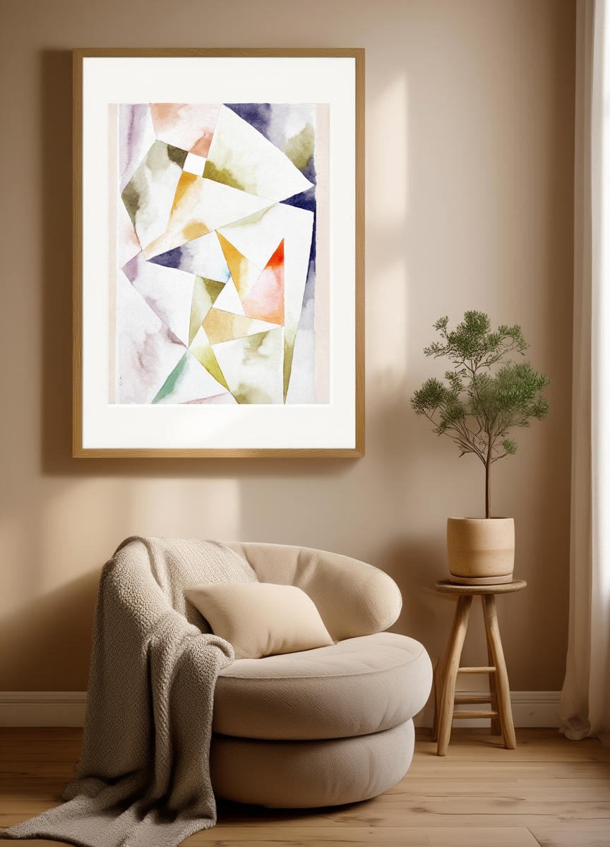 Paul Klee – Mountain Movement (In Three and Four Time) Print – Abstract Art Poster