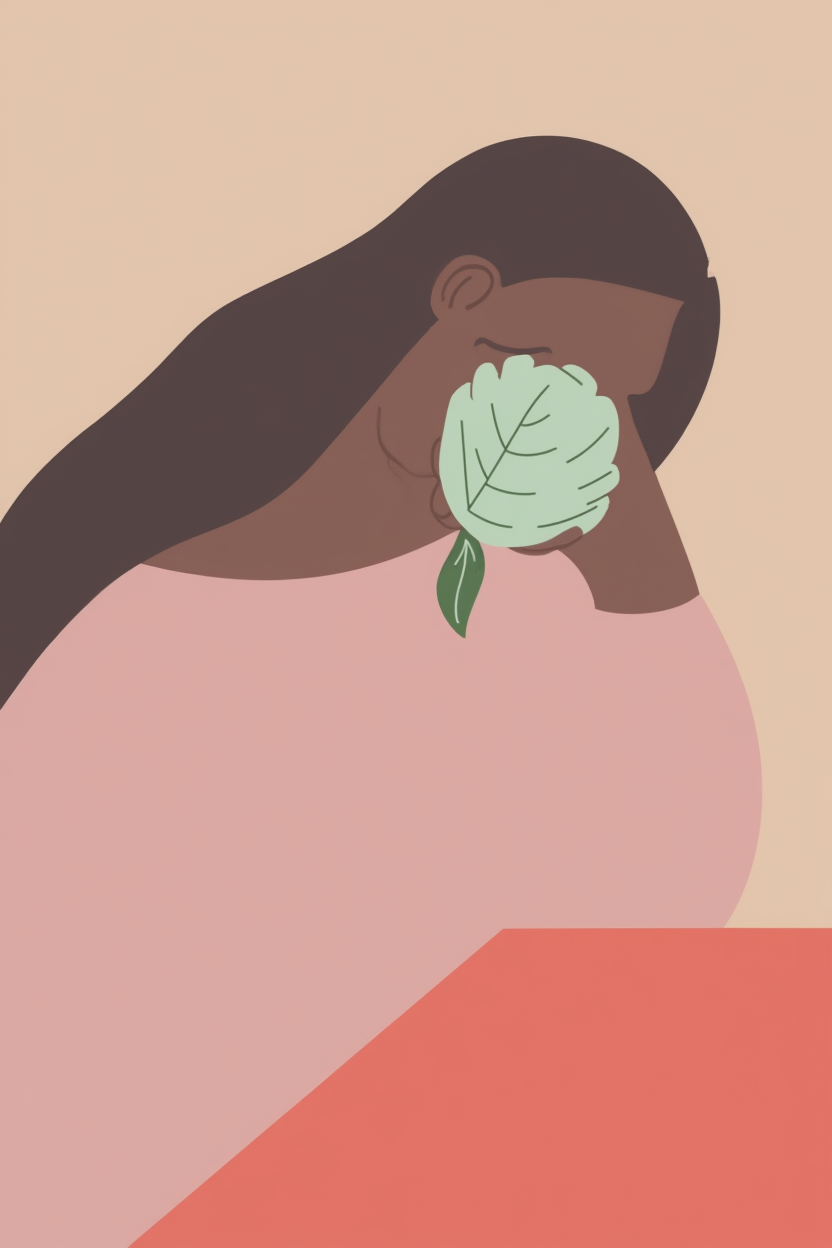 Elegant Woman with Flower – Figurative Art Print