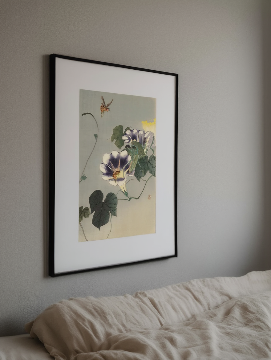 Ohara Koson - Wasps and Praying Mantis Poster