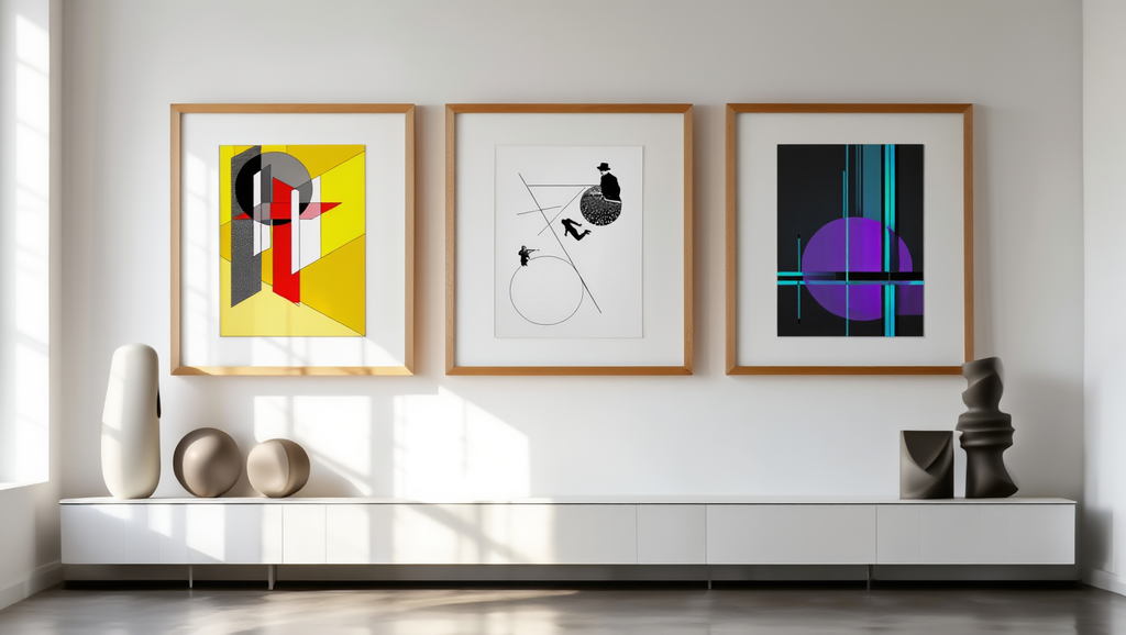 László Moholy-Nagy – 3 Modernist Prints | Abstract Geometric Art Collection