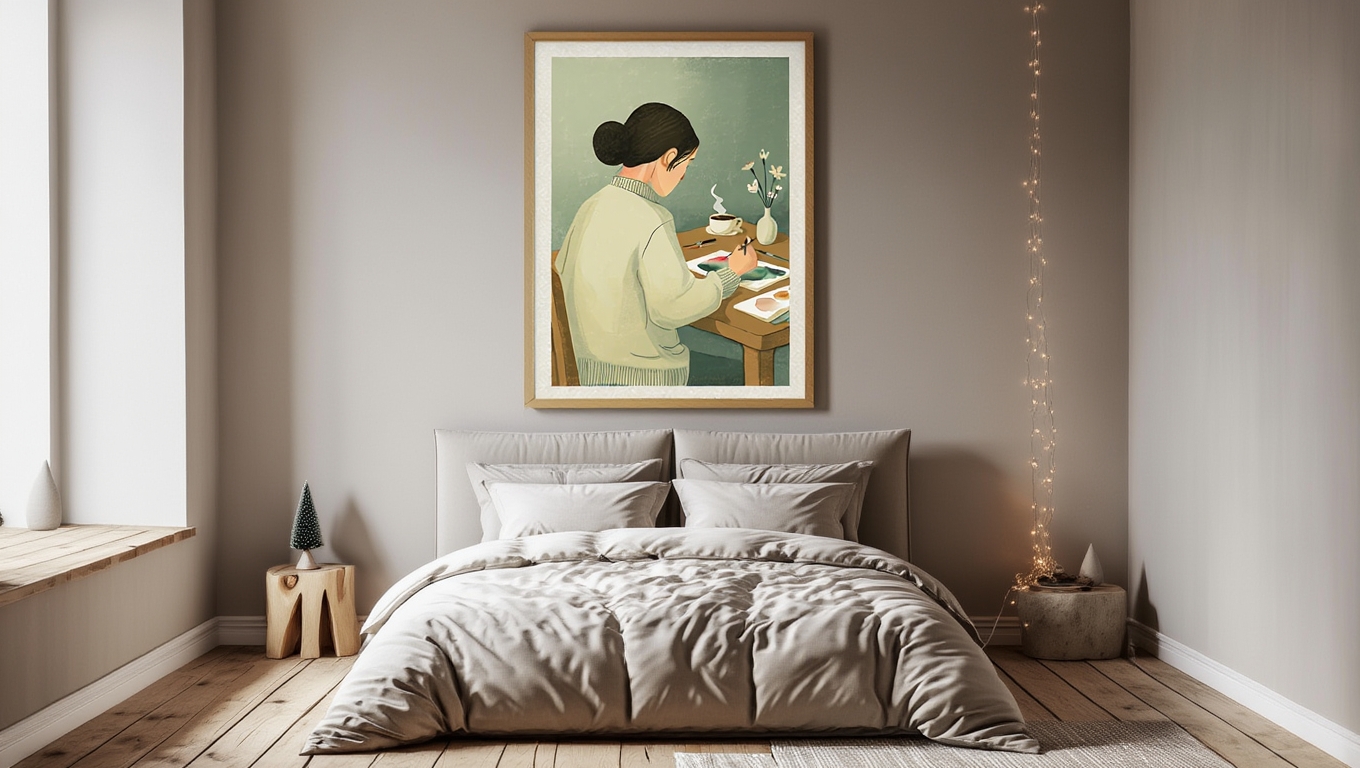 Morning Painting – Vintage Single Print