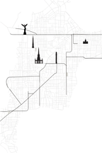 Mexico City Map Poster – Minimalist Black & White Urban Wall Art Print